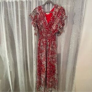 Red Floral Women's Dress size L